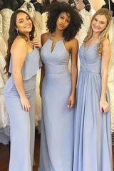 Trendy Floor-Length Chiffon Bridesmaid Dresses