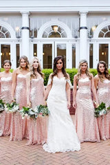 Sweetheart Strapless Mermaid Sequin Bridesmaid Dresses