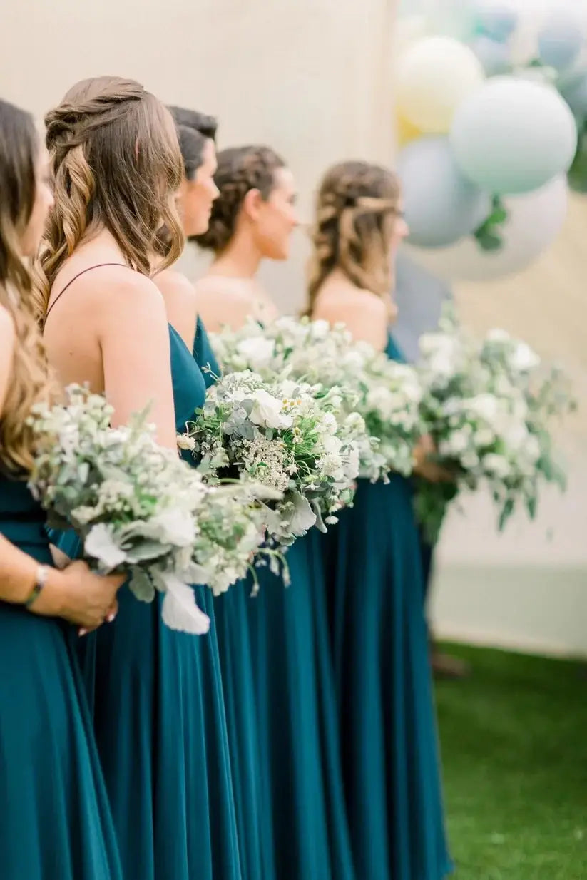 Floor-Length A-Line Spaghetti Straps Chiffon Bridesmaid Dresses