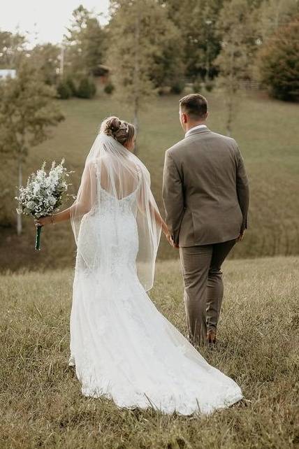 White Sexy Mermaid Spaghetti Straps Lace Wedding Dresses