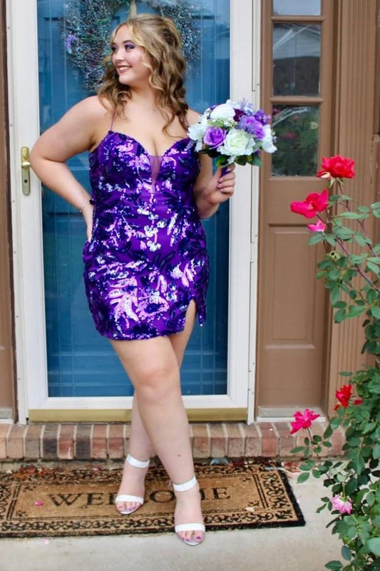 Regency Plus Size Sequined Mermaid Homecoming Dresses